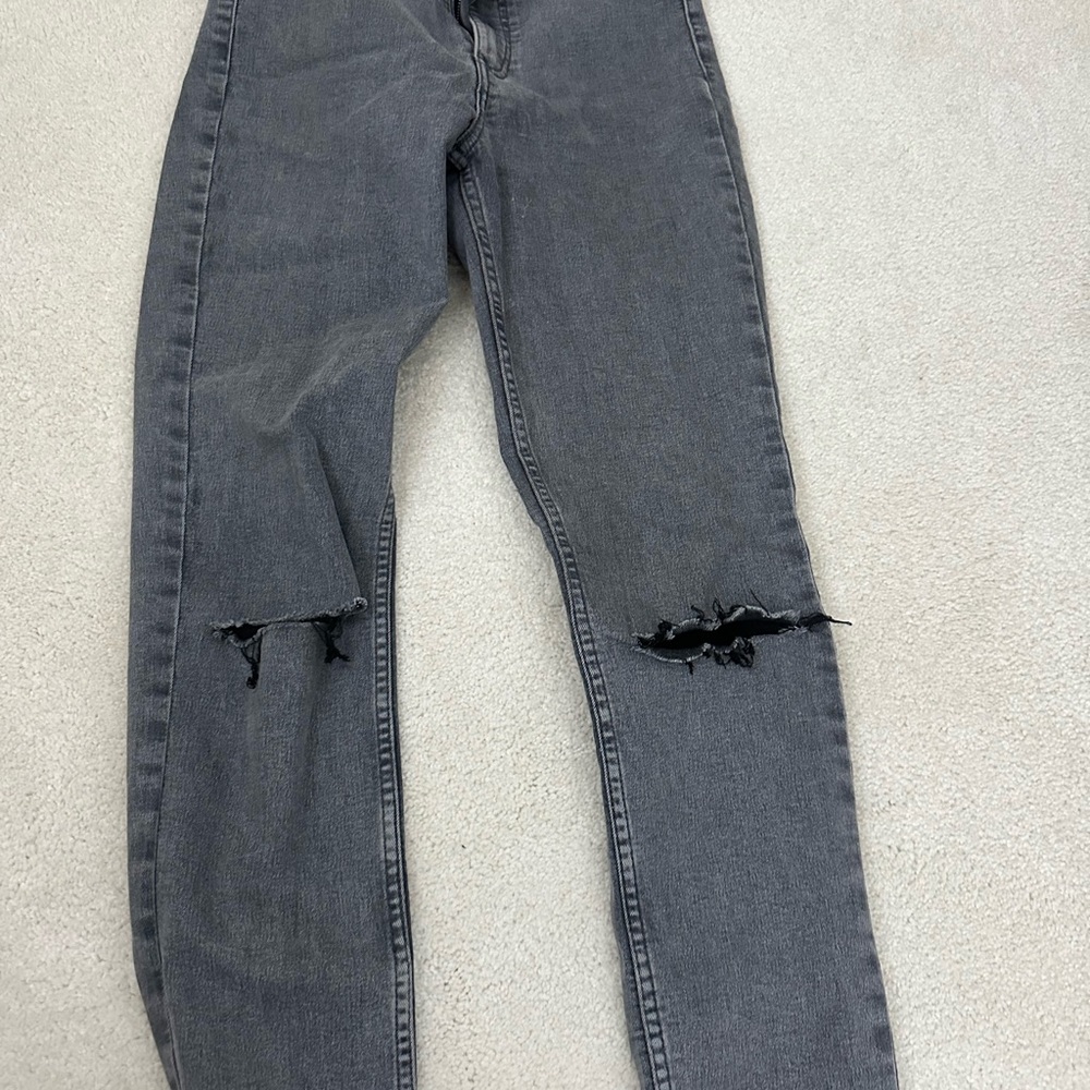 Gray ripped Zara jeans